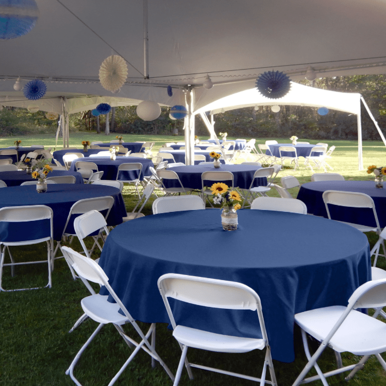 White Round Tables - Little Moments Party Rentals